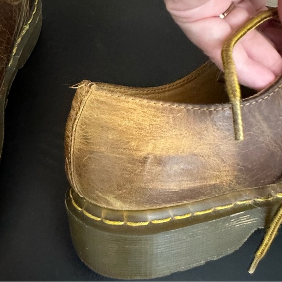 Dr. Martens Mens Brown Leather Distressed Oxfords Lace Up Size US 11 11823 - Picture 10 of 13